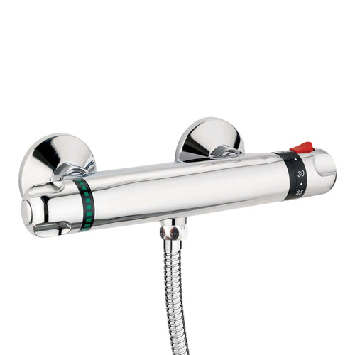 Buy Luna standard thermostatic bar shower valve bottom outlet - chrome online UK