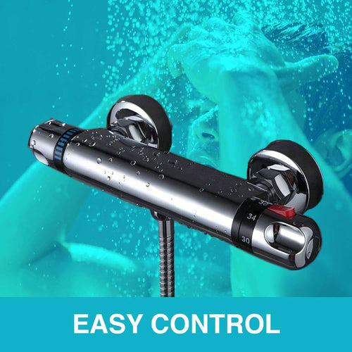 Buy Luna standard thermostatic bar shower valve bottom outlet - chrome online UK