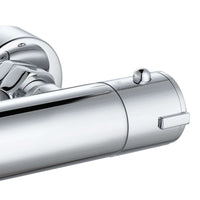 Dune thermostatic bar shower mixer valve top outlet 1/2" or 3/4" outlet (with adaptor) contemporary - chrome