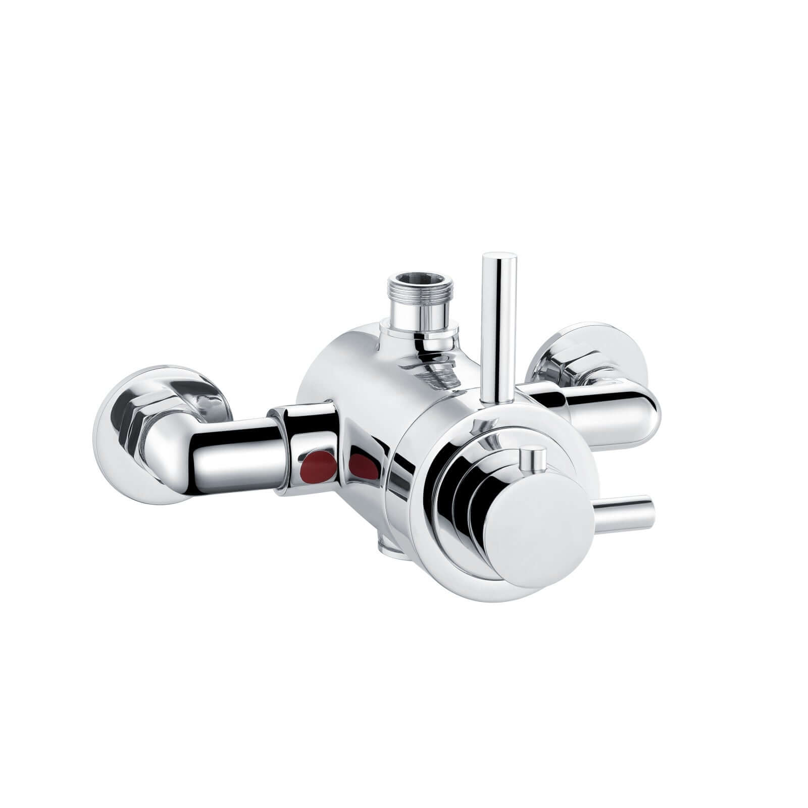 Azure contemporary thermostatic concentric shower valve exposed top outlet - chrome - Showers
