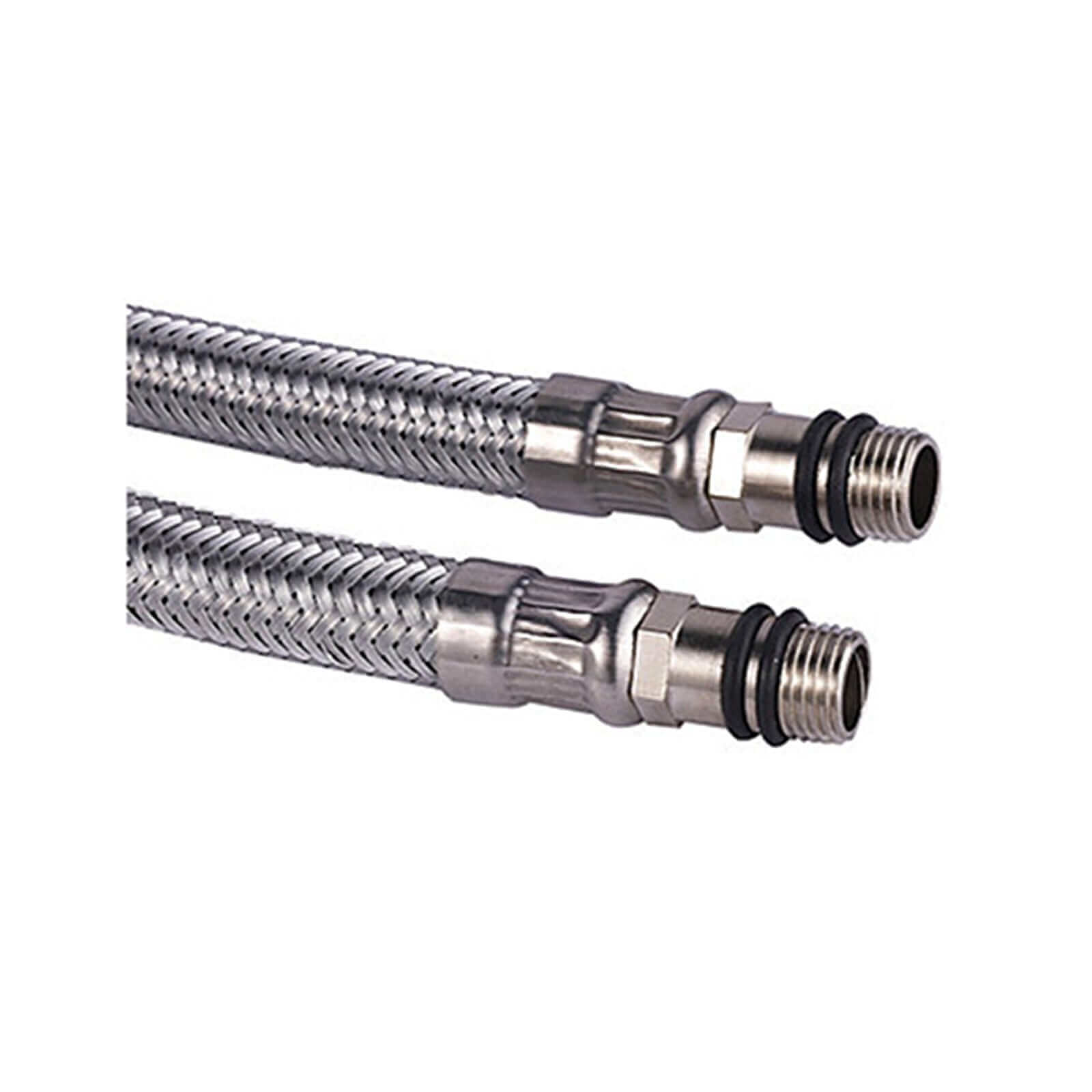 Tap Rib Connector Pair of flexible braided tap connectors for kitchen or basin taps 10mm ...