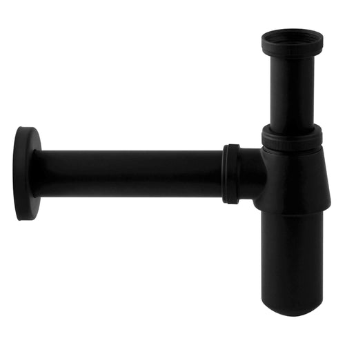 Buy Traditional round washbasin sink bottle trap waste - matt black online UK