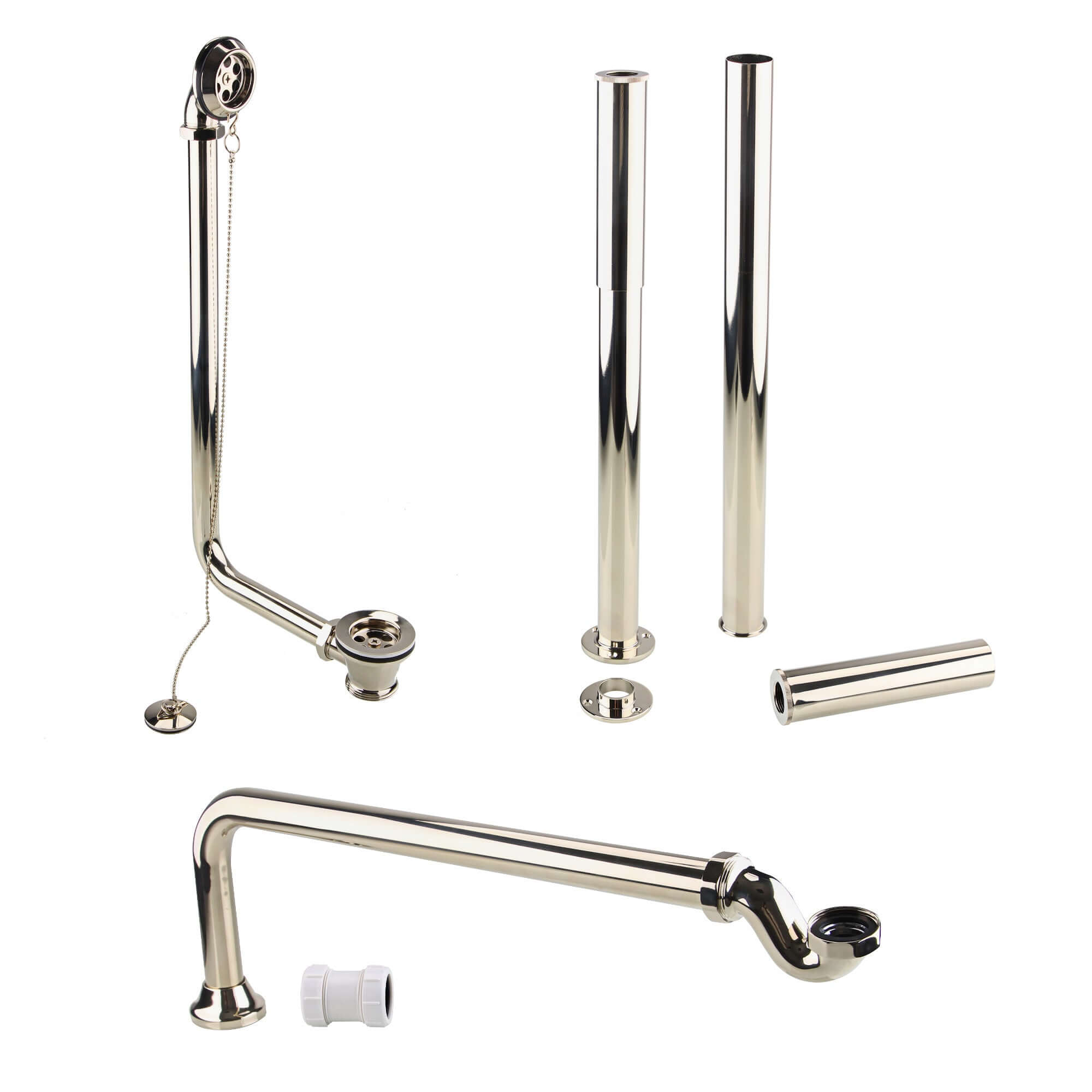 Roll top bath pack incl. exposed bath waste, shrouds and bath trap ...