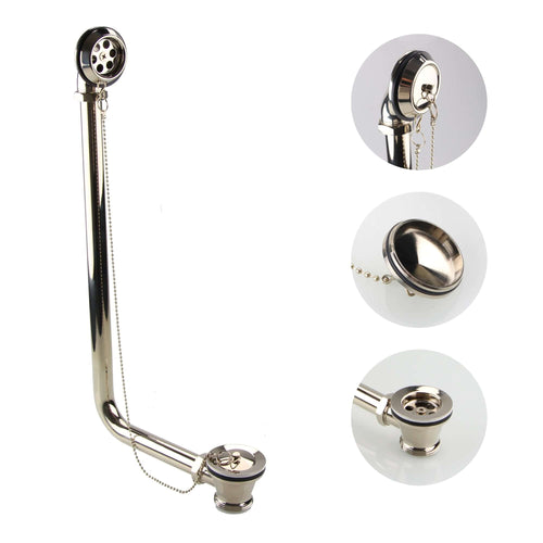 Buy Roll top bath pack incl. exposed bath waste, shrouds and bath trap - gold online UK