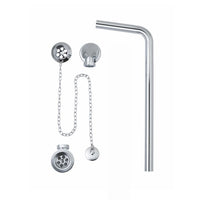Traditional Exposed Bath Retainer Waste & Ball Chain Plug with Overflow - Chrome