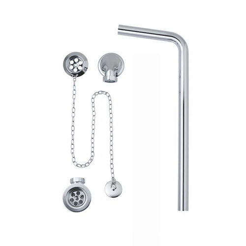 Buy Traditional Exposed Bath Retainer Waste & Ball Chain Plug with Overflow - Chrome online UK