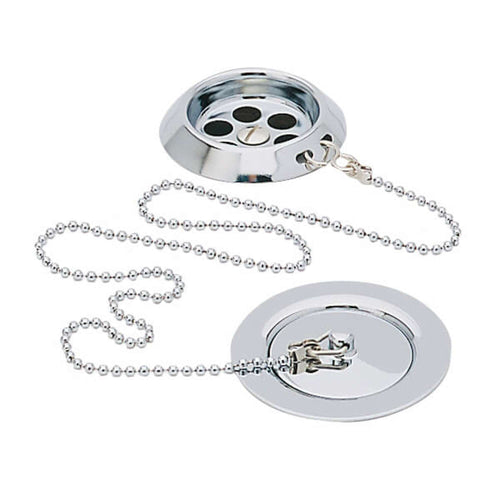 Buy Traditional Exposed Bath Retainer Waste & Ball Chain Plug with Overflow - Chrome online UK