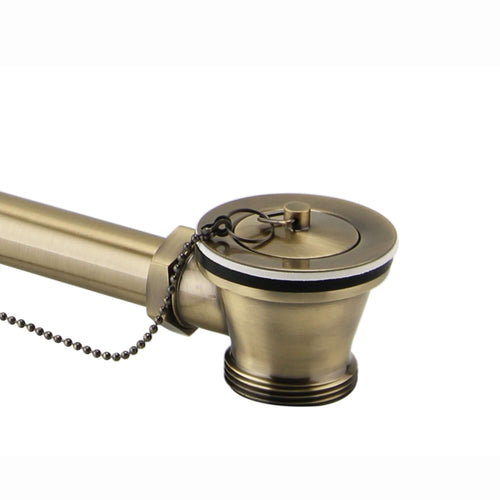 Buy Traditional Exposed Bath Retainer Waste & Ball Chain Plug with Overflow - Antique Brass online UK