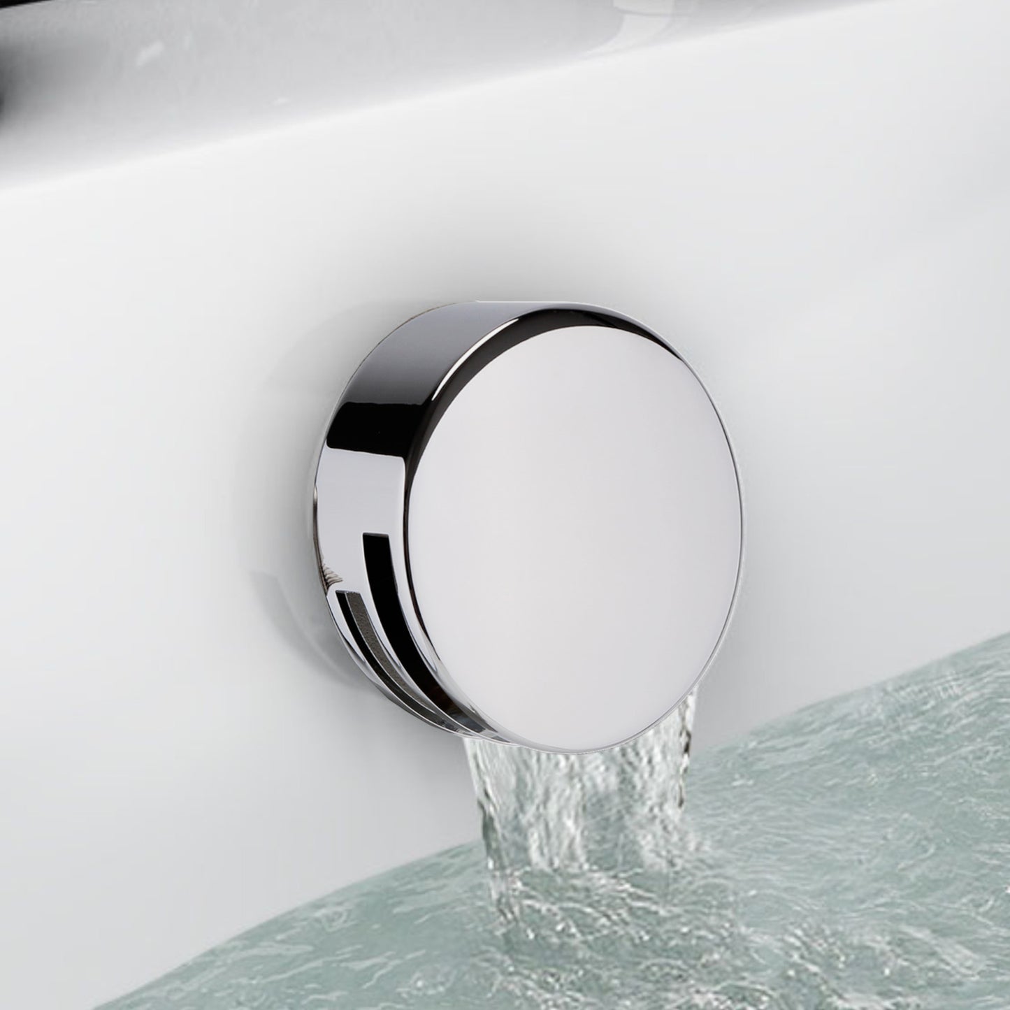 Round Bath Filler with Easy Clean Sprung Waste & Overflow - Chrome