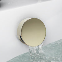 Round Bath Filler with Easy Clean Sprung Waste & Overflow - English Gold