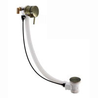 Round freeflow bath filler with overflow and pop up waste - antique bronze - Taps