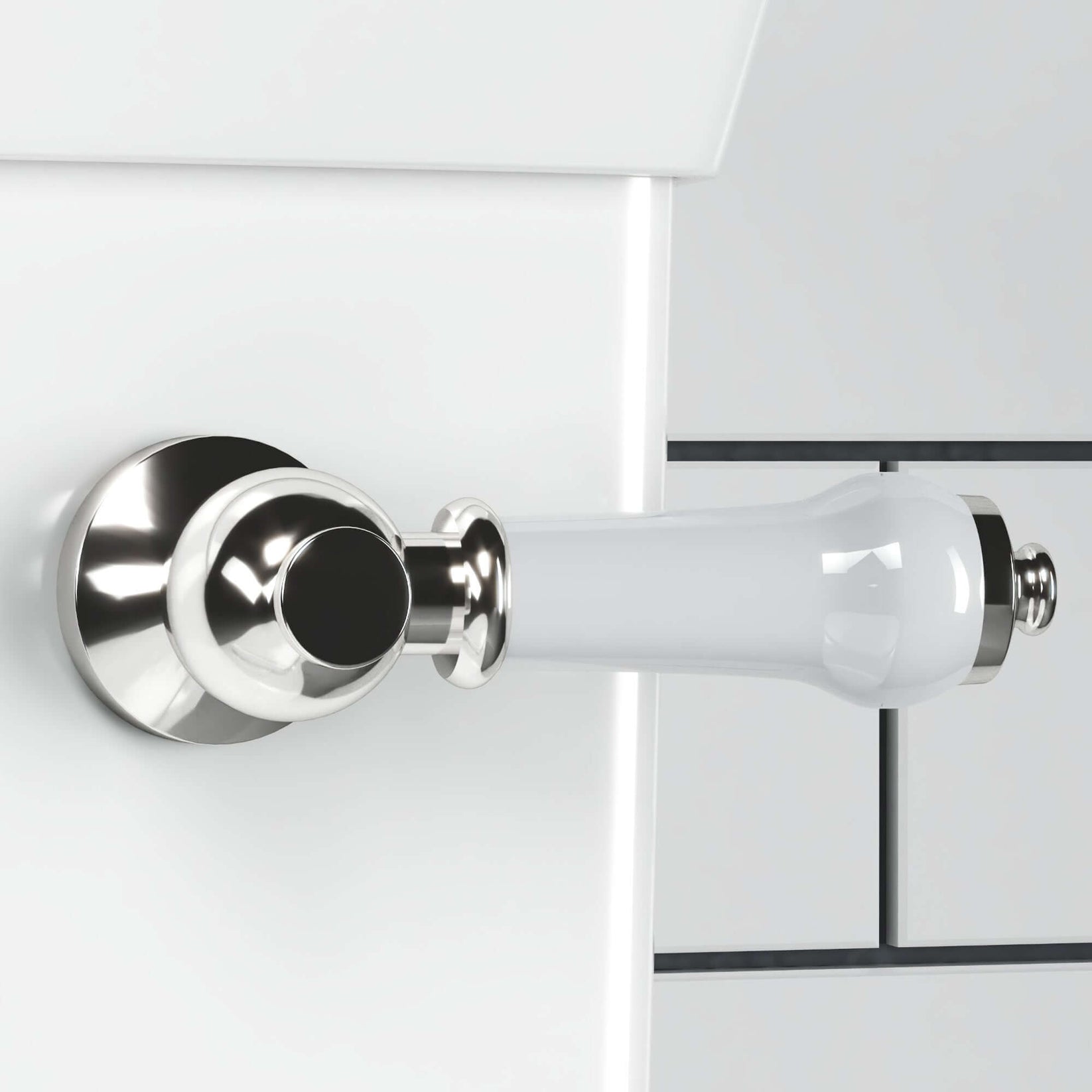 Toilet lever traditional ceramic chrome at £16.99 only Enki
