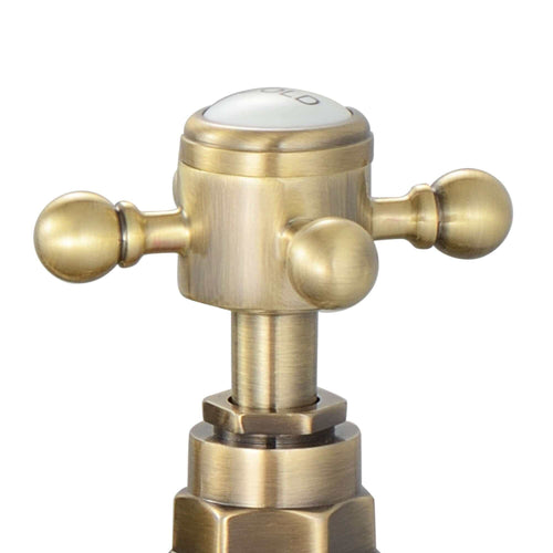 Buy Camberley traditional bath mixer tap crosshead - antique brass online UK
