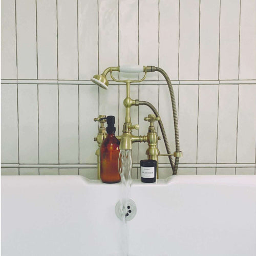 Buy Camberley traditional bath shower mixer tap crosshead - antique brass online UK