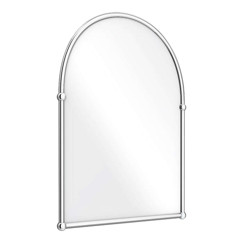 Buy Elizabeth traditional brass framed decorative arched mirror - chrome online UK