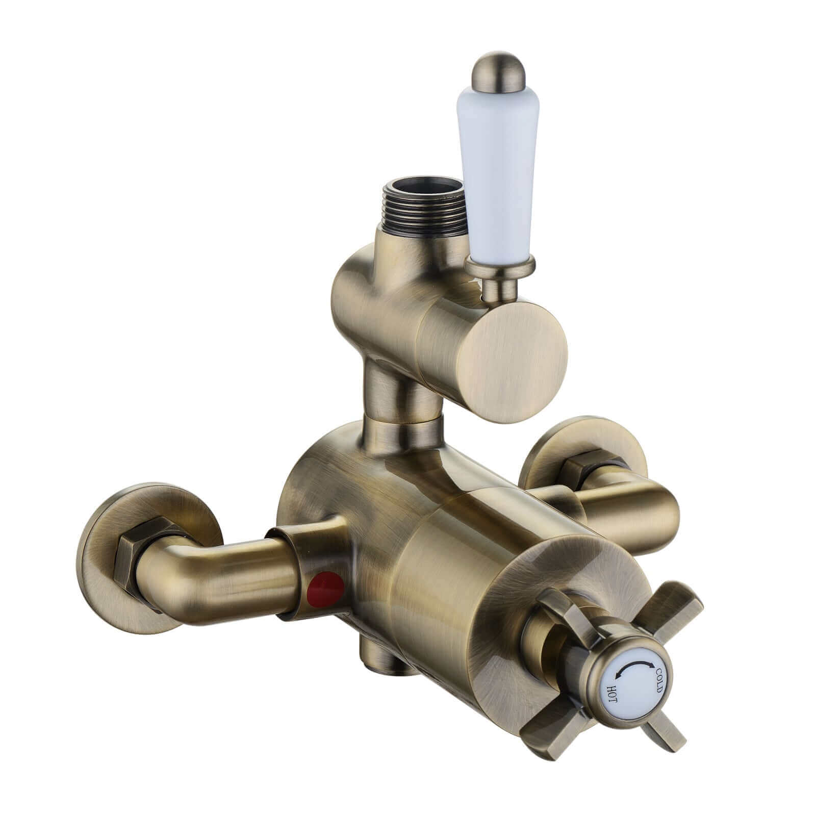 trafalgar traditional dual exposed thermostatic shower valve